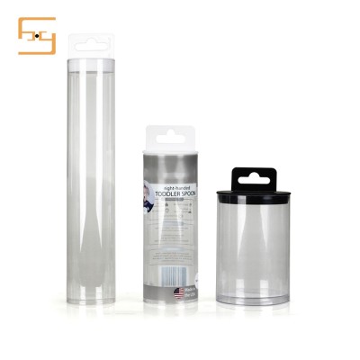 2018 New Design PVC Gift Display Clear Plastic Cylinder Box Transparent Plastic Cylinder Round Box