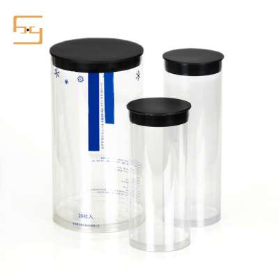 2018 Customize Plastic blister cylinder box packaging PVC clear tube  round tube packaging box